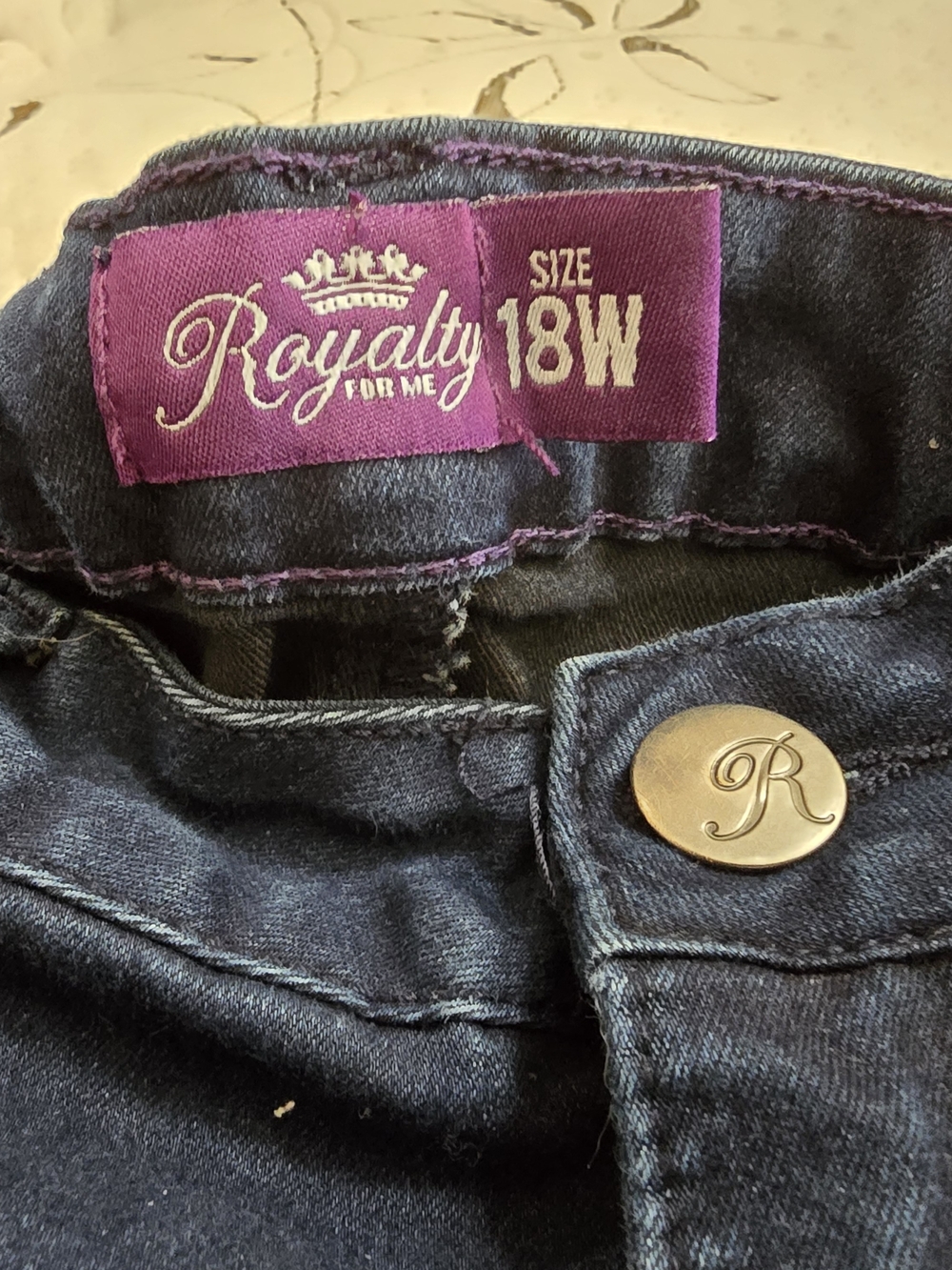 Royalty For Me Women’s Dark Blue bermuda shorts- 18W